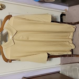Men's Zorrel 2xl Mustard striped golf shirt